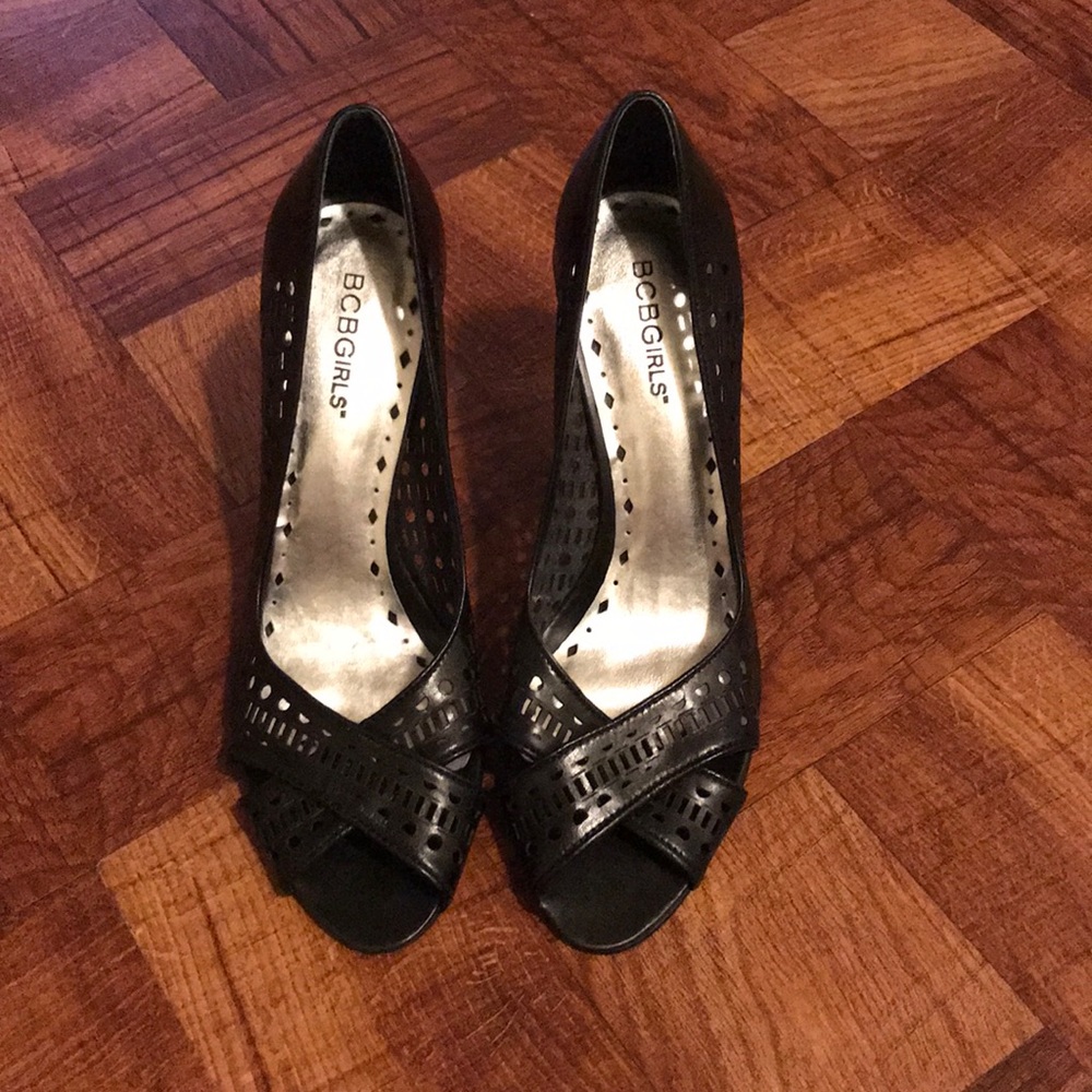 BCBGIRLS Open Toe Heels